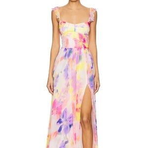 Amanda uprichard Terrassa maxi print in Layla print dress revolve